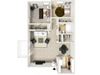 1 bedroom 1 bathroom floor plan A 1 bedroom 1 bathroom floor plan A at Spyglass Creek, Denver, CO, 80224